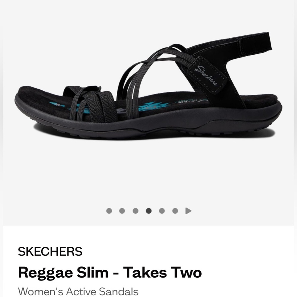 Skechers Reggae Slim Women's Black Active Sandals